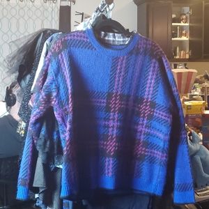 Blue, Black and Pink Sweater